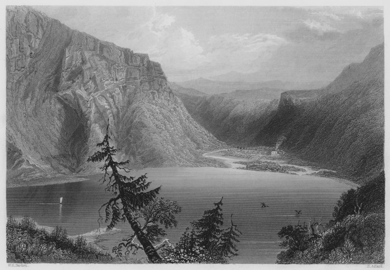 Luggelaw, Condado de Wicklow (grabado) de William Henry (after) Bartlett