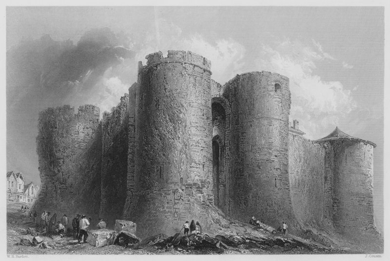 El castillo de Limerick (grabado) de William Henry (after) Bartlett