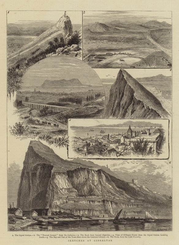 Bocetos en Gibraltar de William Henry James Boot