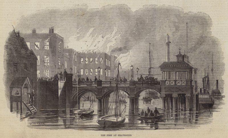 El Incendio en Gravesend de William Henry Pike