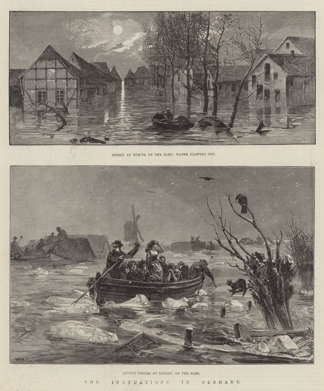 Las inundaciones en Alemania de William Heysham Overend