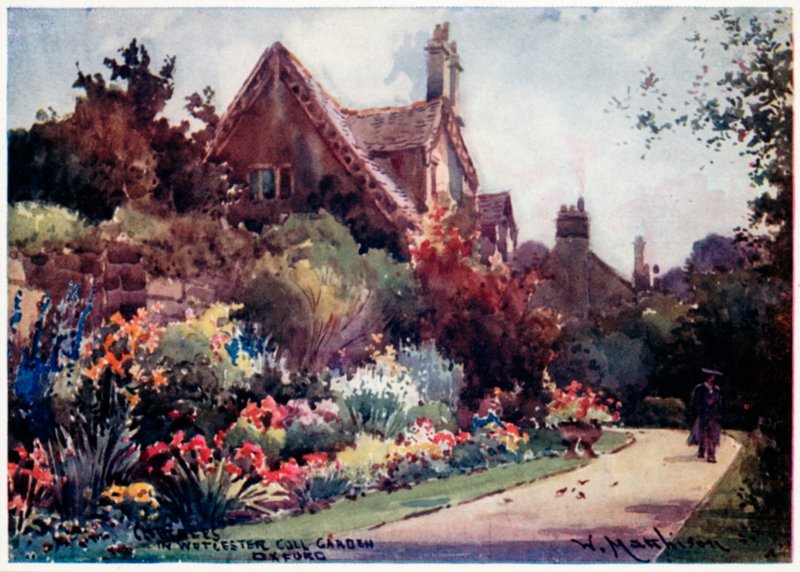Jardín del Worcester College de William Matthison