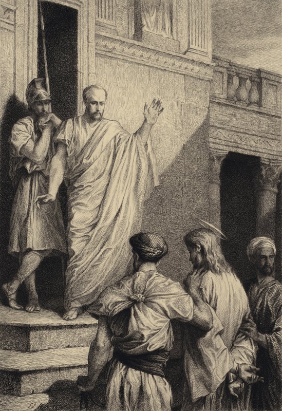 Jesús ante Pilato de after Albert Robida