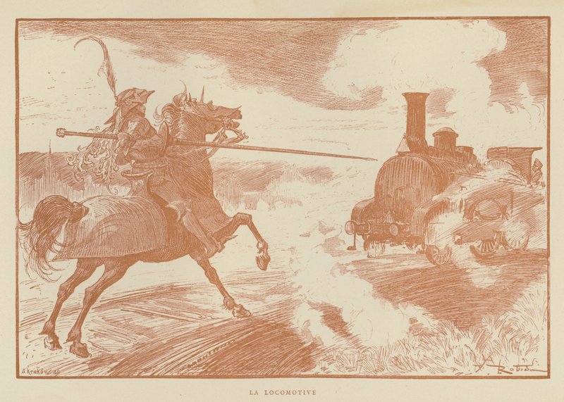 La locomotora de after Albert Robida