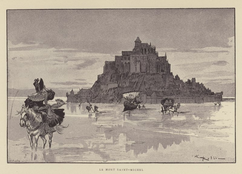 El Monte Saint-Michel de after Albert Robida