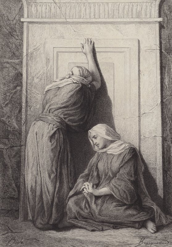 María Magdalena y la otra María de after Albert Robida