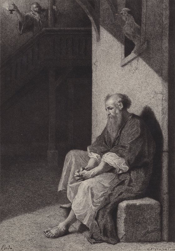 El arrepentimiento de Pedro de after Albert Robida