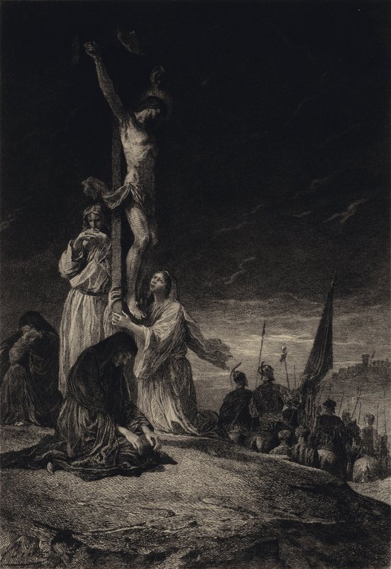 La crucifixión de after Albert Robida