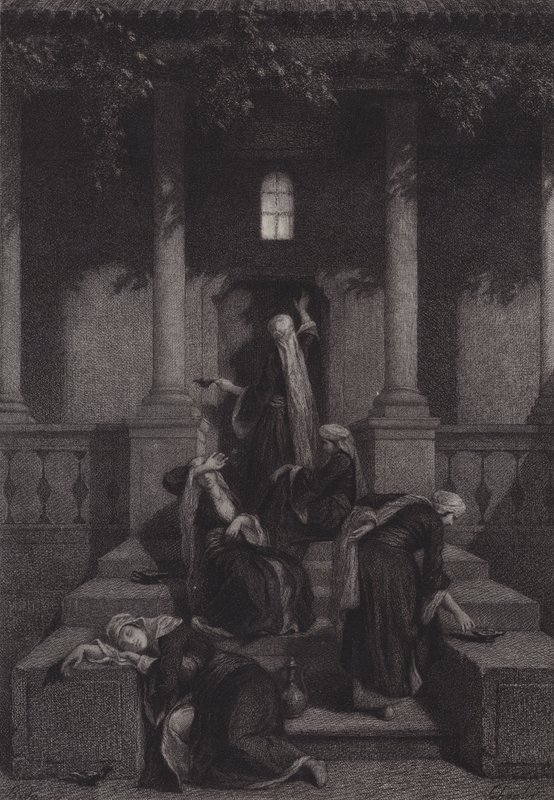 Las vírgenes prudentes y las necias de after Albert Robida