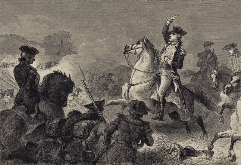Washington en Monmouth de after Felix Octavius Carr Darley