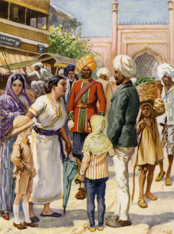 En un bazar indio de after Gordon Frederick Browne