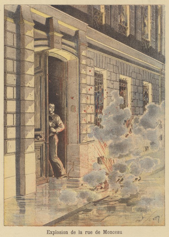 Explosión en la Rue de Monceau de after Henri Meyer