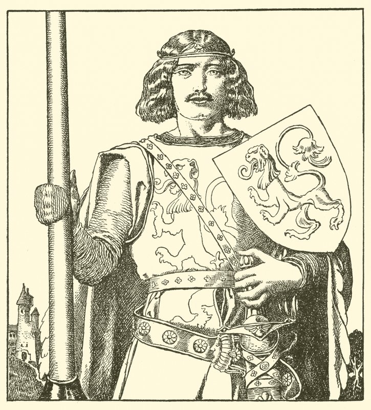 Sir Tristram de Lyonesse de after Howard Pyle