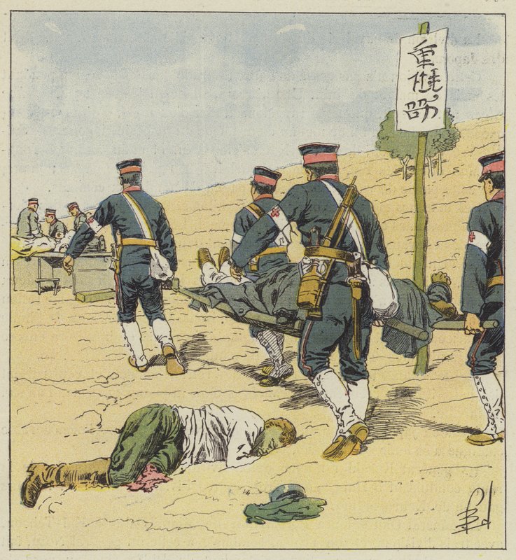Camilleros japoneses de after Louis Charles Bombled