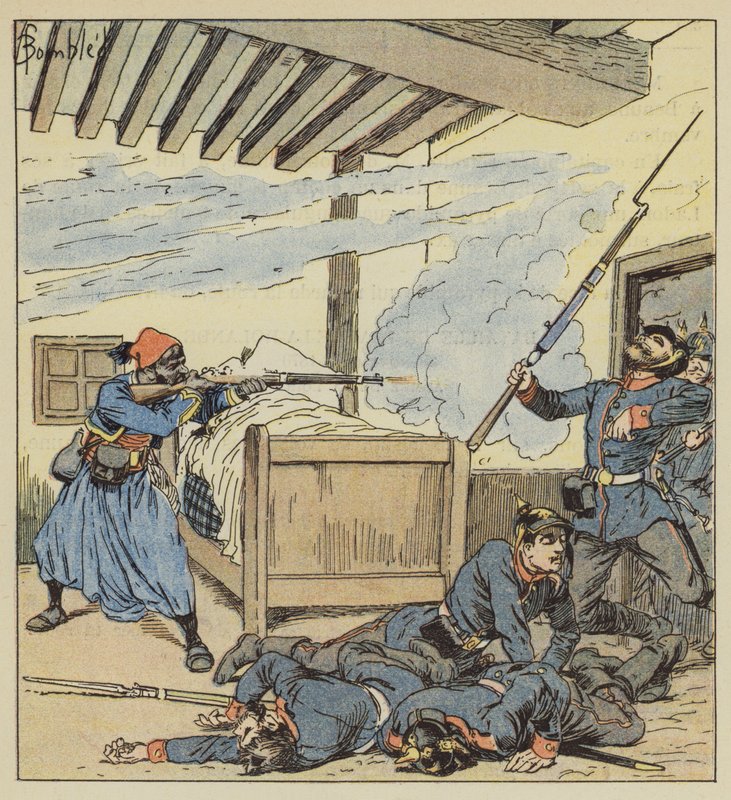 Defensa heroica de Ali-ben-Kacem de after Louis Charles Bombled