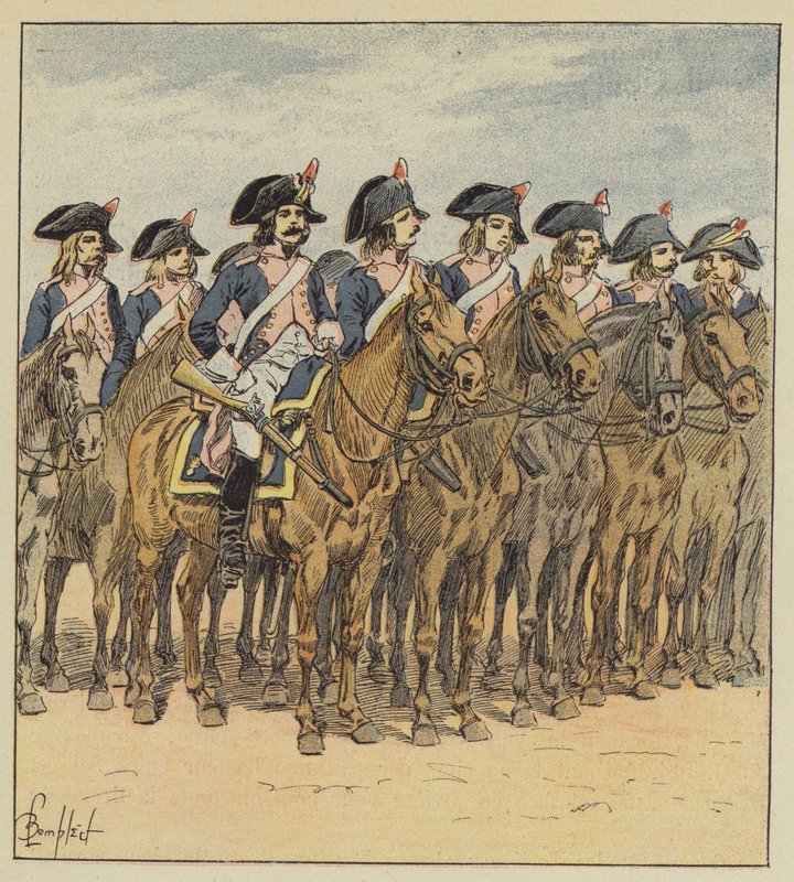 La caballería del ejército de Italia de after Louis Charles Bombled