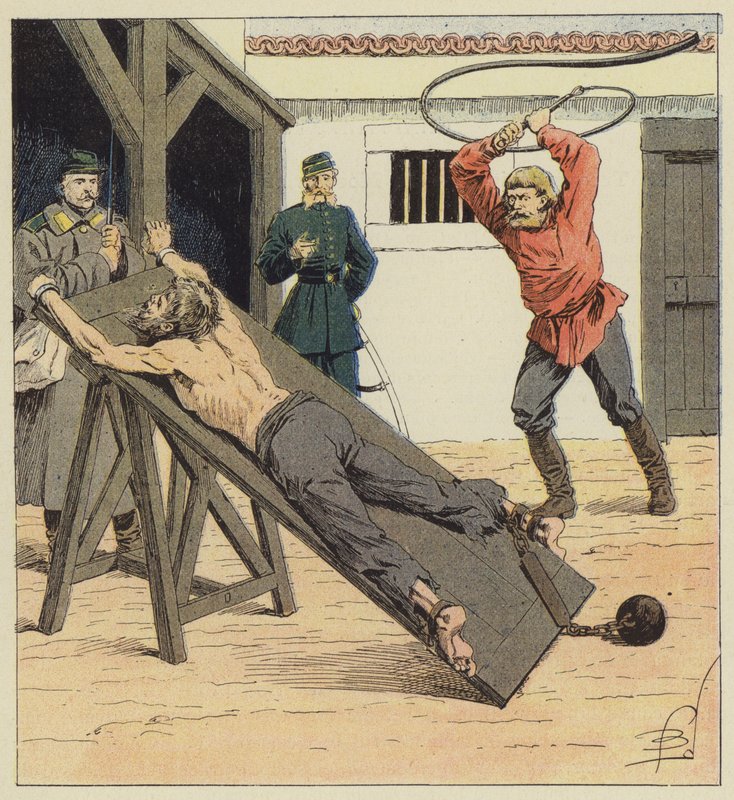 El knout de after Louis Charles Bombled