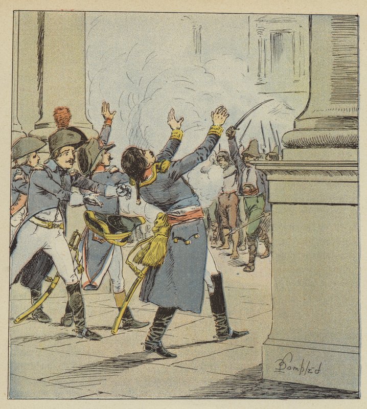Muerte de Duphot de after Louis Charles Bombled