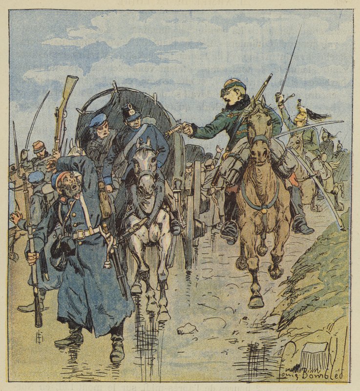 Captura de un convoy alemán de after Louis Charles Bombled