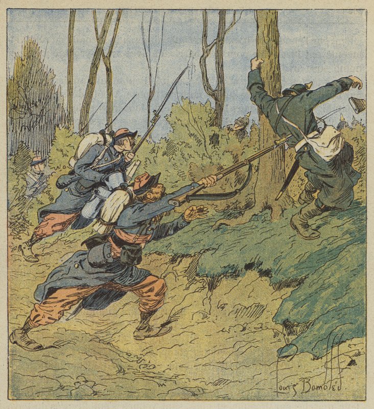 Zéfiros persiguiendo a los prusianos de after Louis Charles Bombled