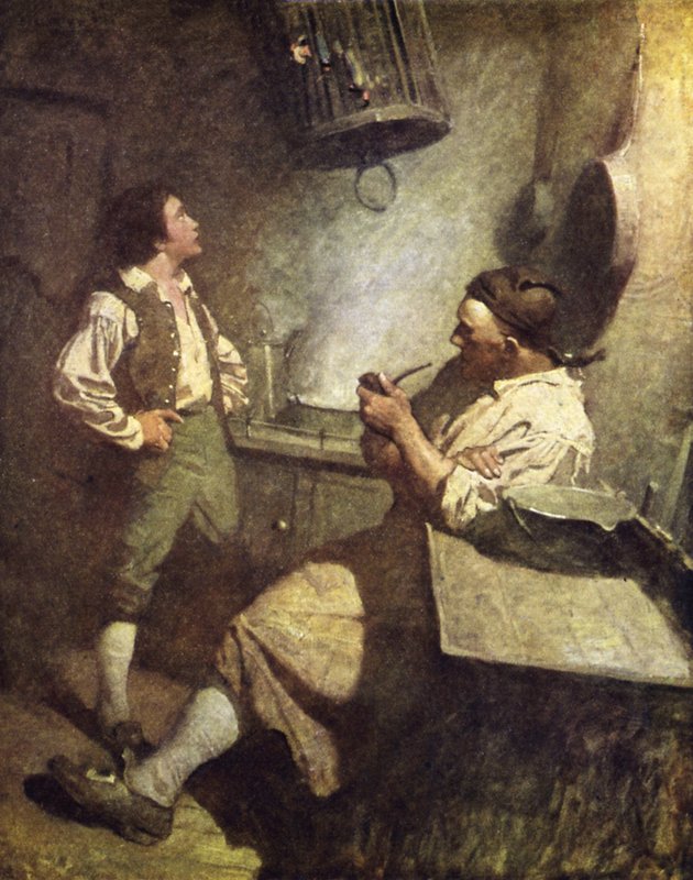 Ilustración para La Isla del Tesoro de after Newell Convers Wyeth