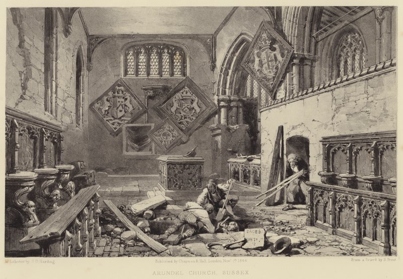 Iglesia de Arundel, Sussex de Samuel (after) Prout
