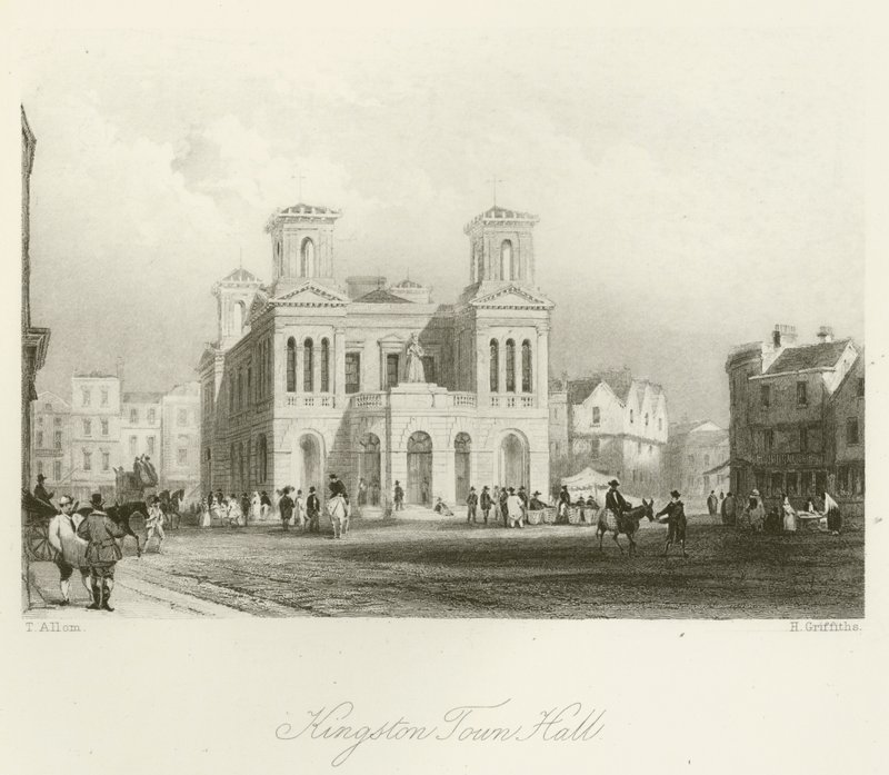 Ayuntamiento de Kingston de after Thomas Allom