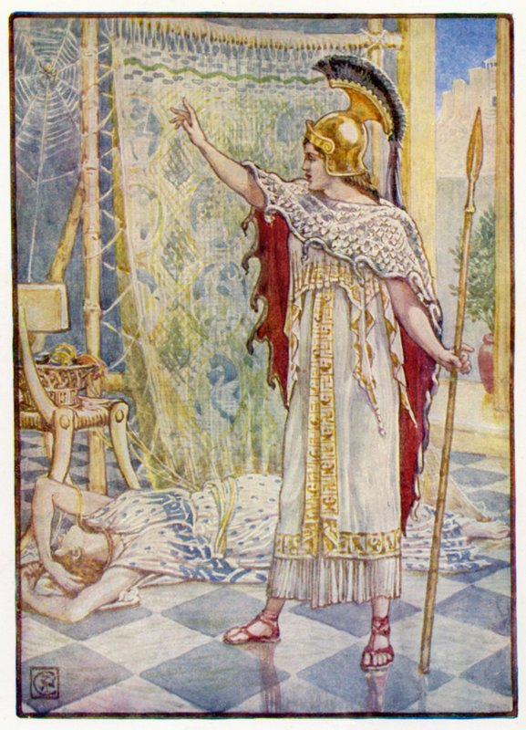 La transformó en una araña de after Walter Crane
