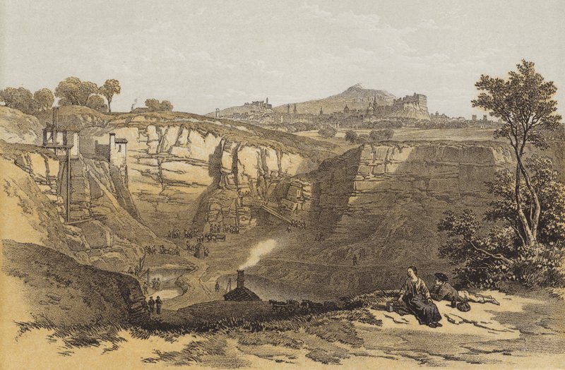 Edimburgo desde la Cantera de Craigleith de after William Leighton Leitch