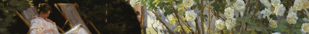 Marie Kroyer sentada en la tumbona en el jardín de la casa de la Sra. Bendsen (Peder Severin Krøyer)